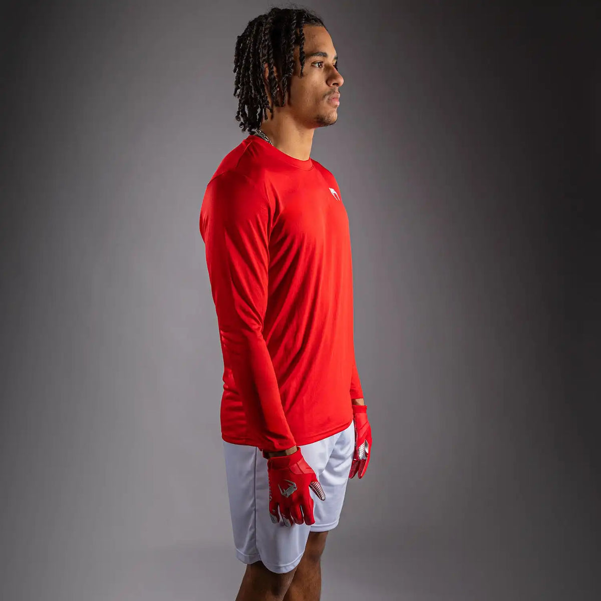 Venum Lineup Personalized Performance Long Sleeve T-Shirt - Red/White