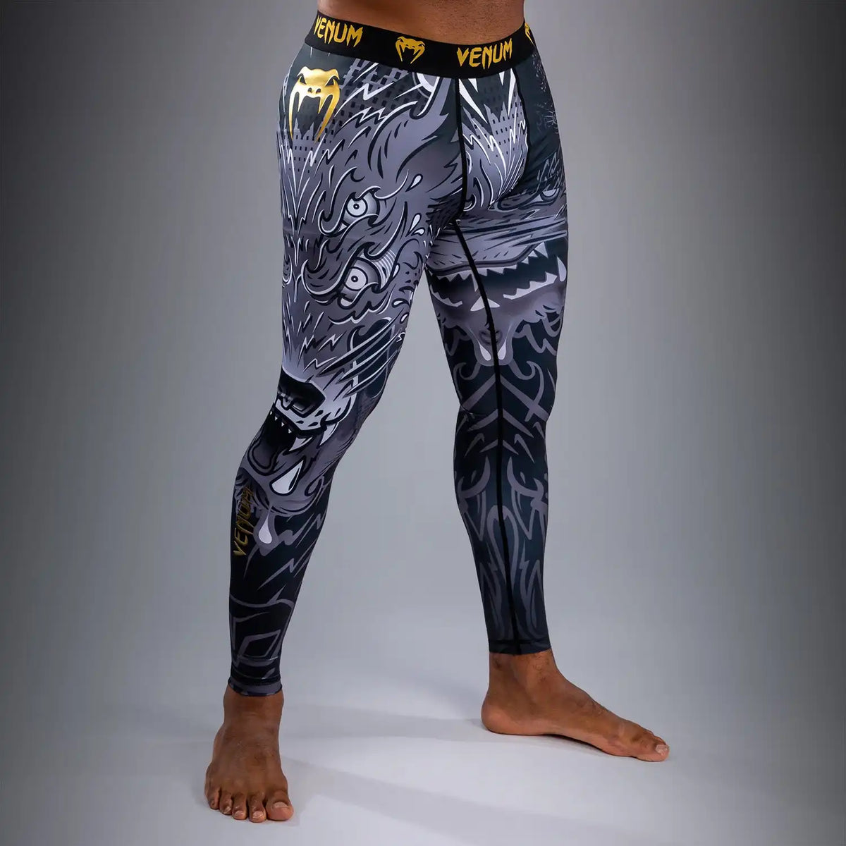 Venum Wolf Atak Spats - Black/Grey