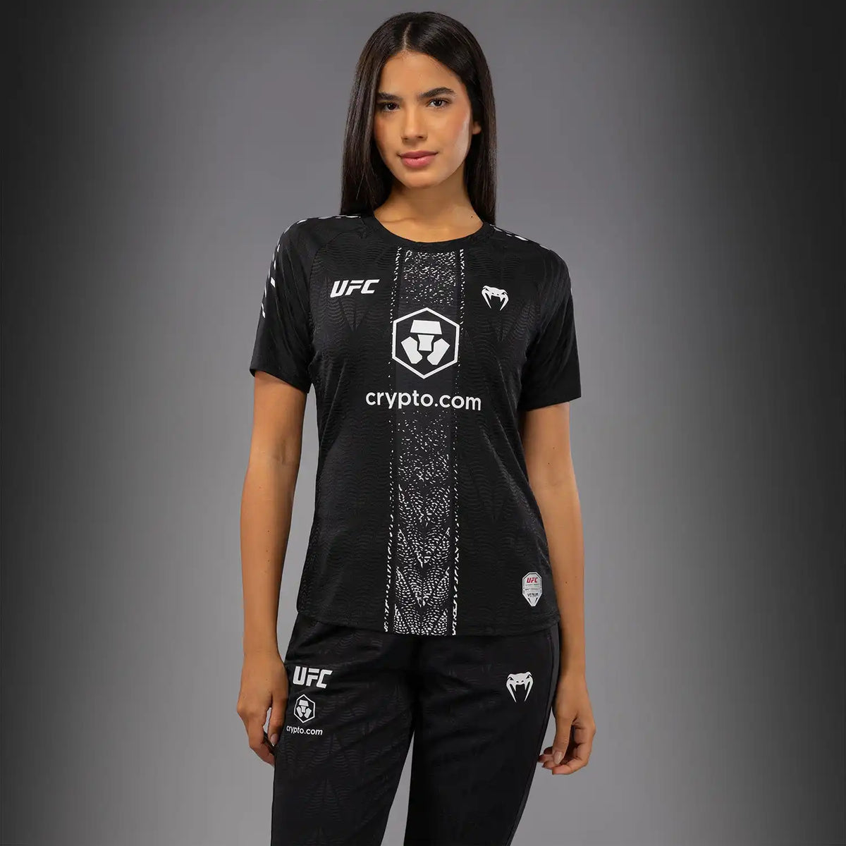 Women's UFC Zenith by Venum Black Authentic Fight Night Walkout Jersey Personalized -Makhachev