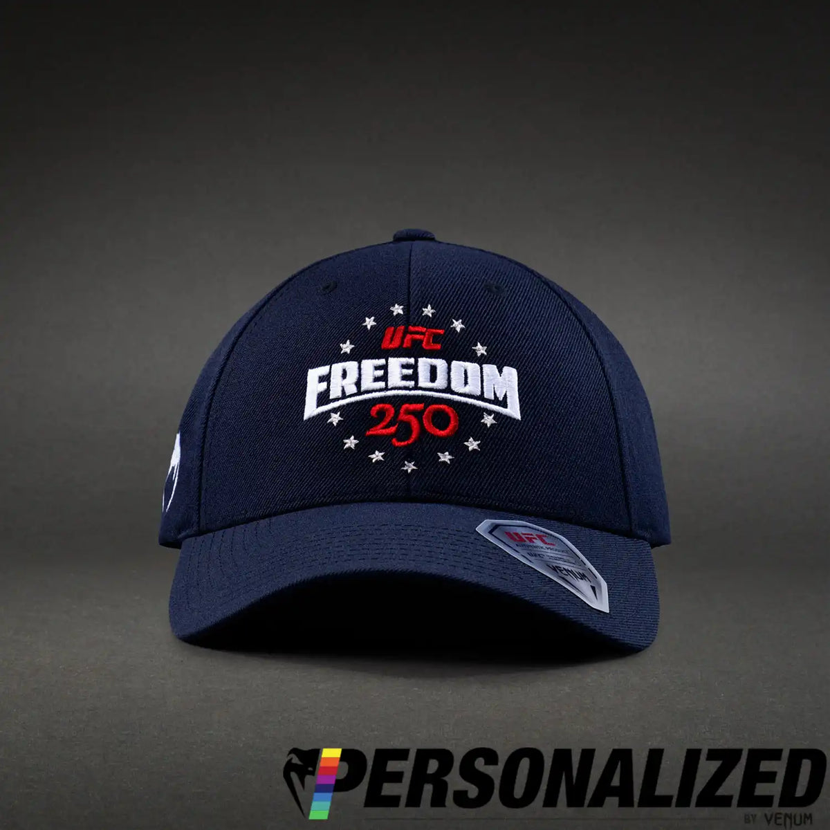 Official UFC Freedom 250 Personalized Authentic Fight Night Cap - Navy