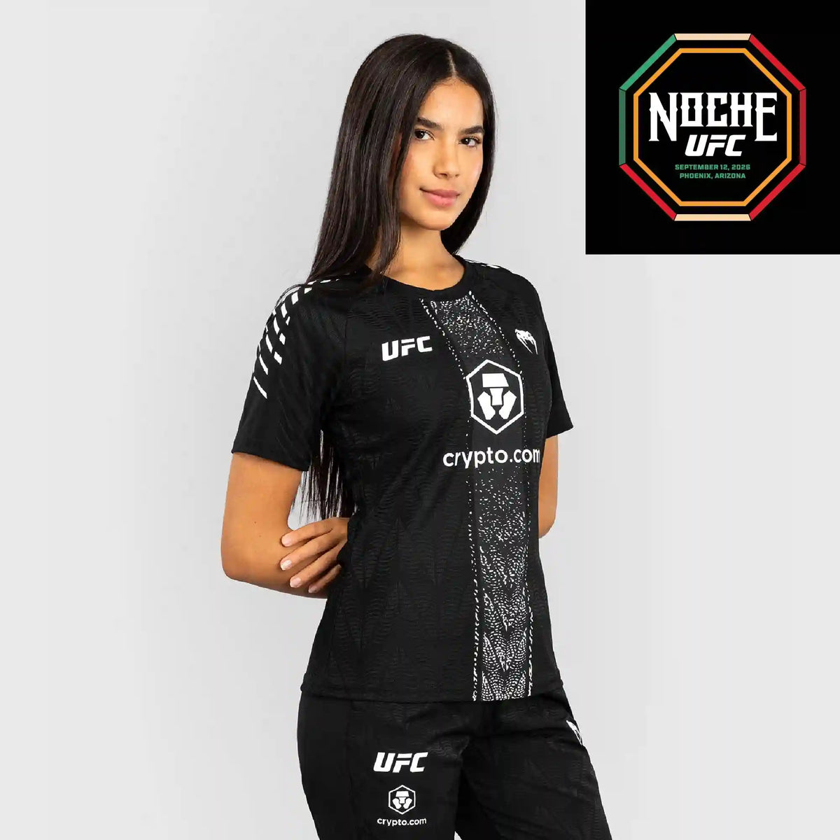 Women's UFC Zenith by Venum Black Authentic Noche UFC Fight Night Walkout Jersey - Joseph Morales
