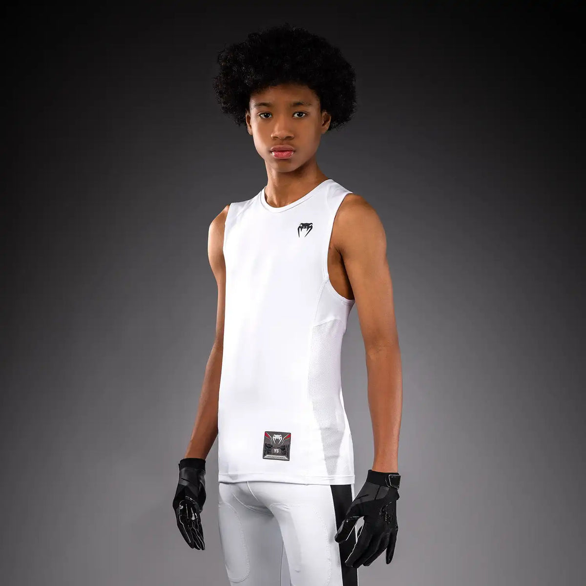 Venum Elite Kids Personalized Football Sleeveless Compression Jersey - White