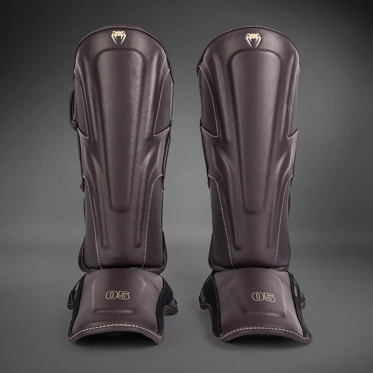 Venum Impact Evo Shin Guards - Chocolate