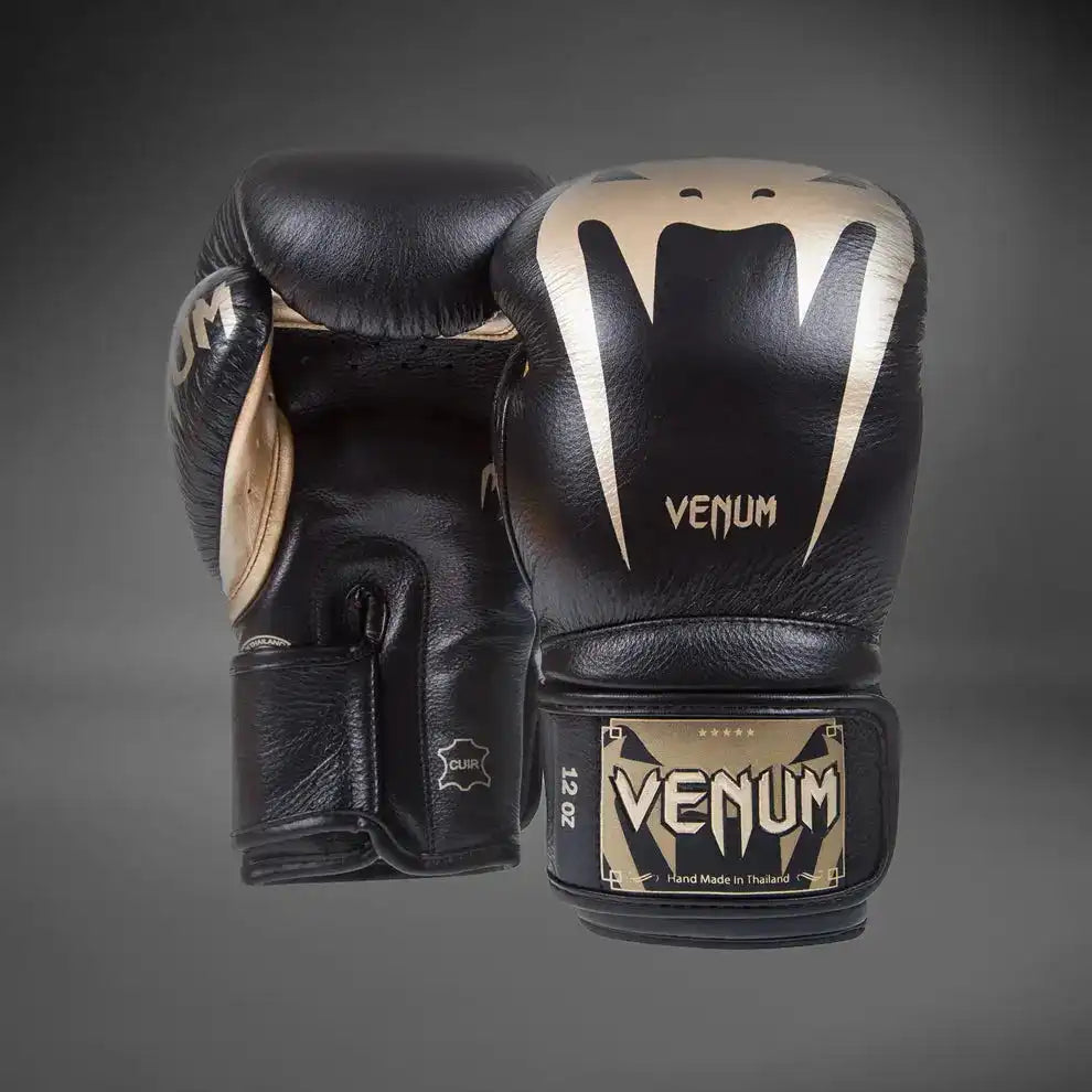 Venum Giant 3.0 Boxing Gloves - Nappa Leather Black Gold