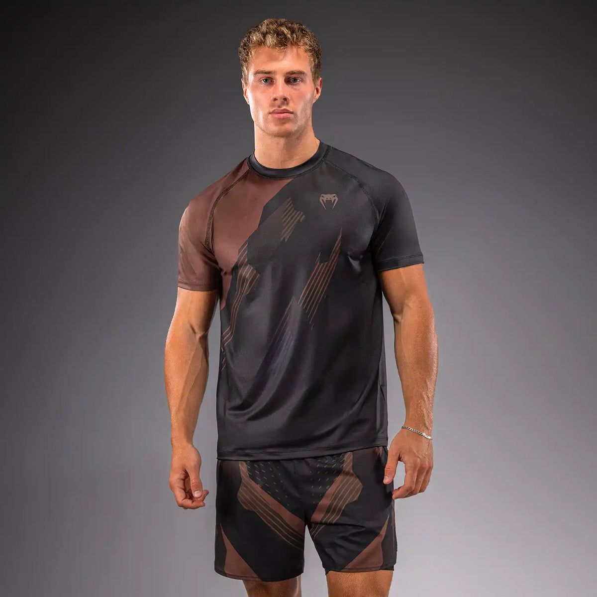 Venum No-Gi 6.0 Dry Tech T-Shirt - Black/Brown