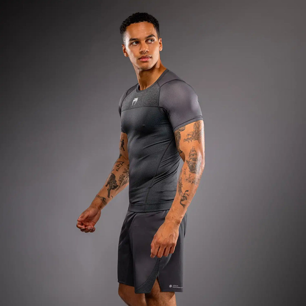 Venum G-Fit Scale Short Sleeve Rashguard - Grey