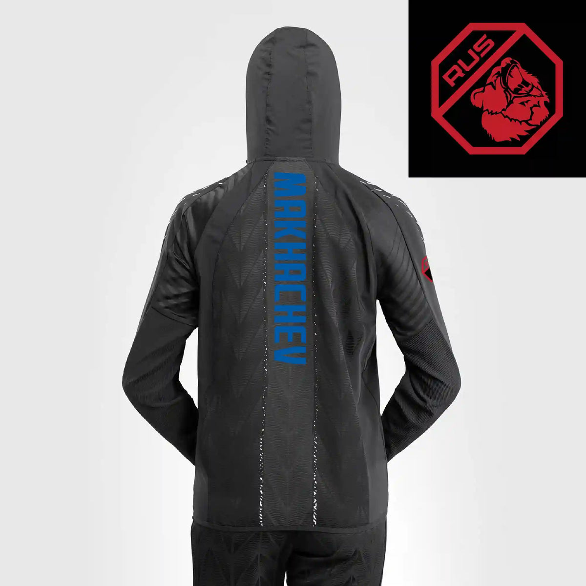 Women's UFC Zenith by Venum Black Authentic Fight Night Walkout Hoodie personalized -Makhachev