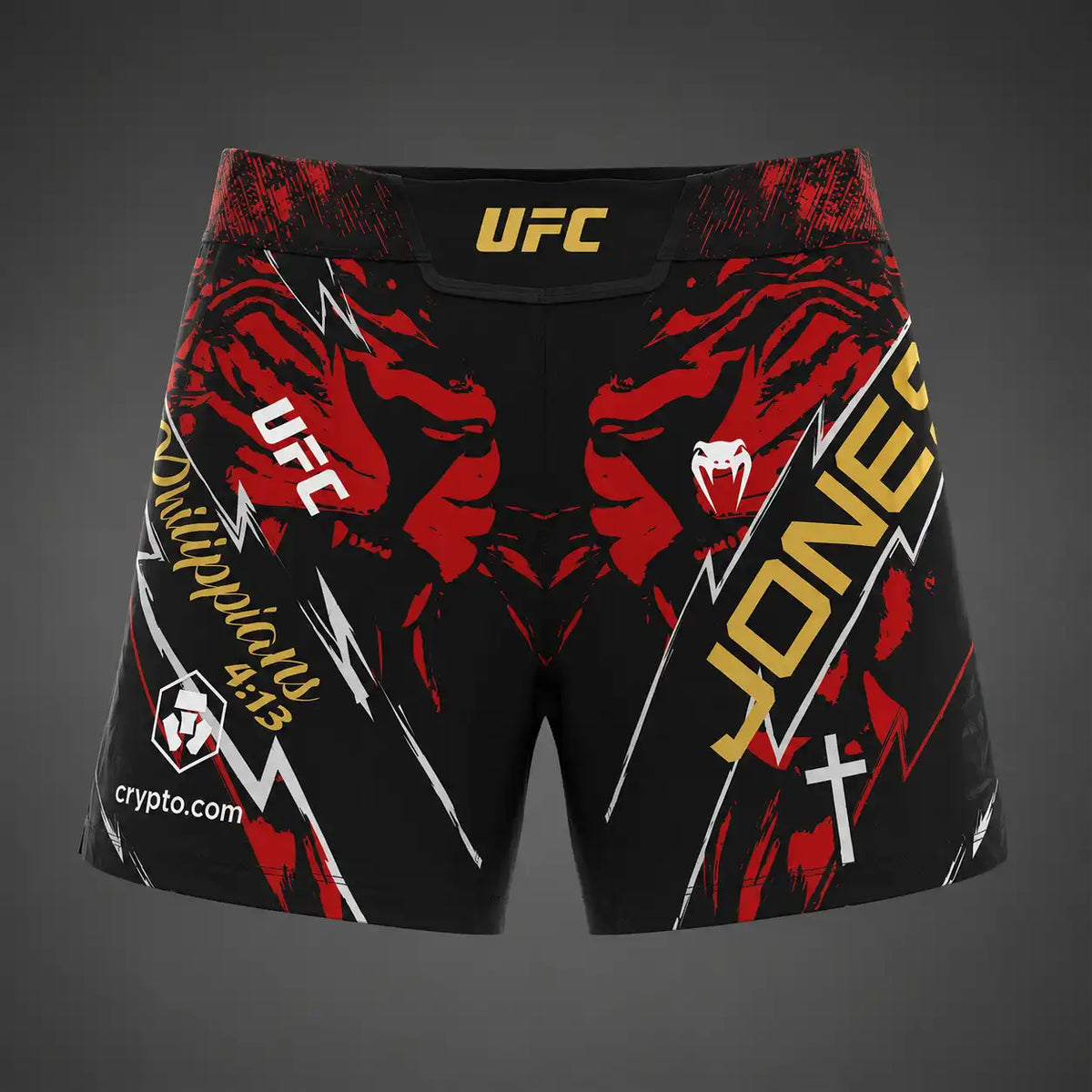 Men's UFC Unrivaled by Venum Red Jon Jones Short Fit Fight Short
