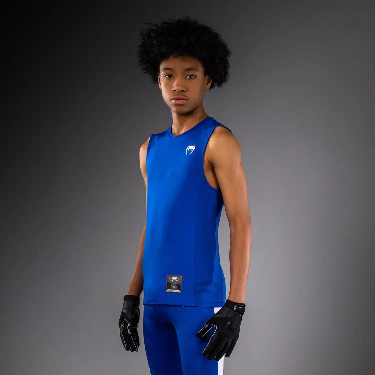Venum Elite Kids Personalized Football Sleeveless Compression Jersey - Royal Blue