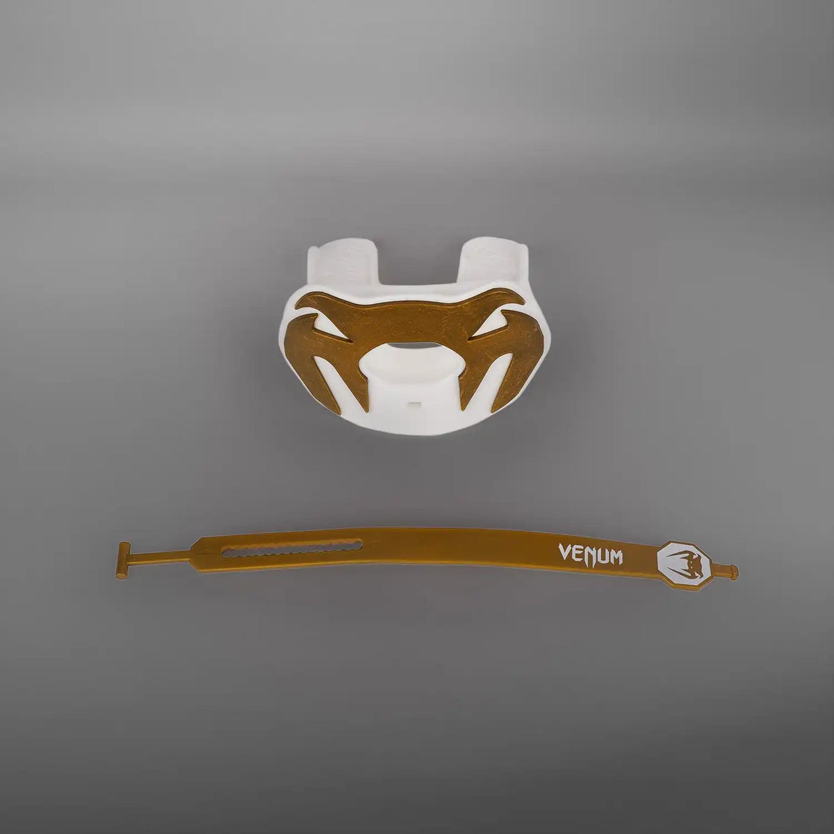 Venum Elite Lip Protector Mouthguard Logo Edition - White/Gold