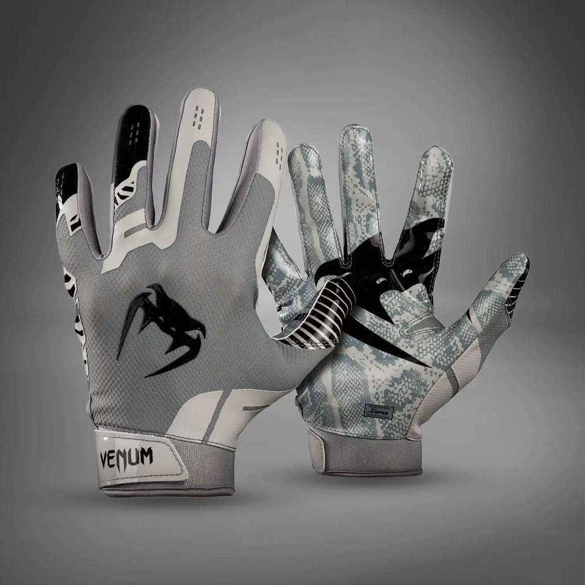 Venum Elite Football Gloves - Silver/Black