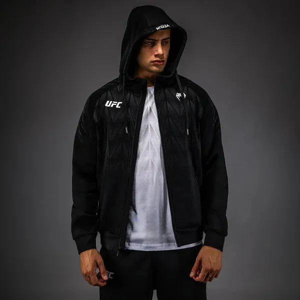 Men’s UFC Zenith by Venum Replica Black Zip Hoodie Personalized