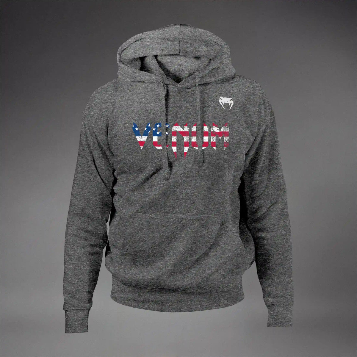Venum Classic USA Hoodie - Heather Grey/White
