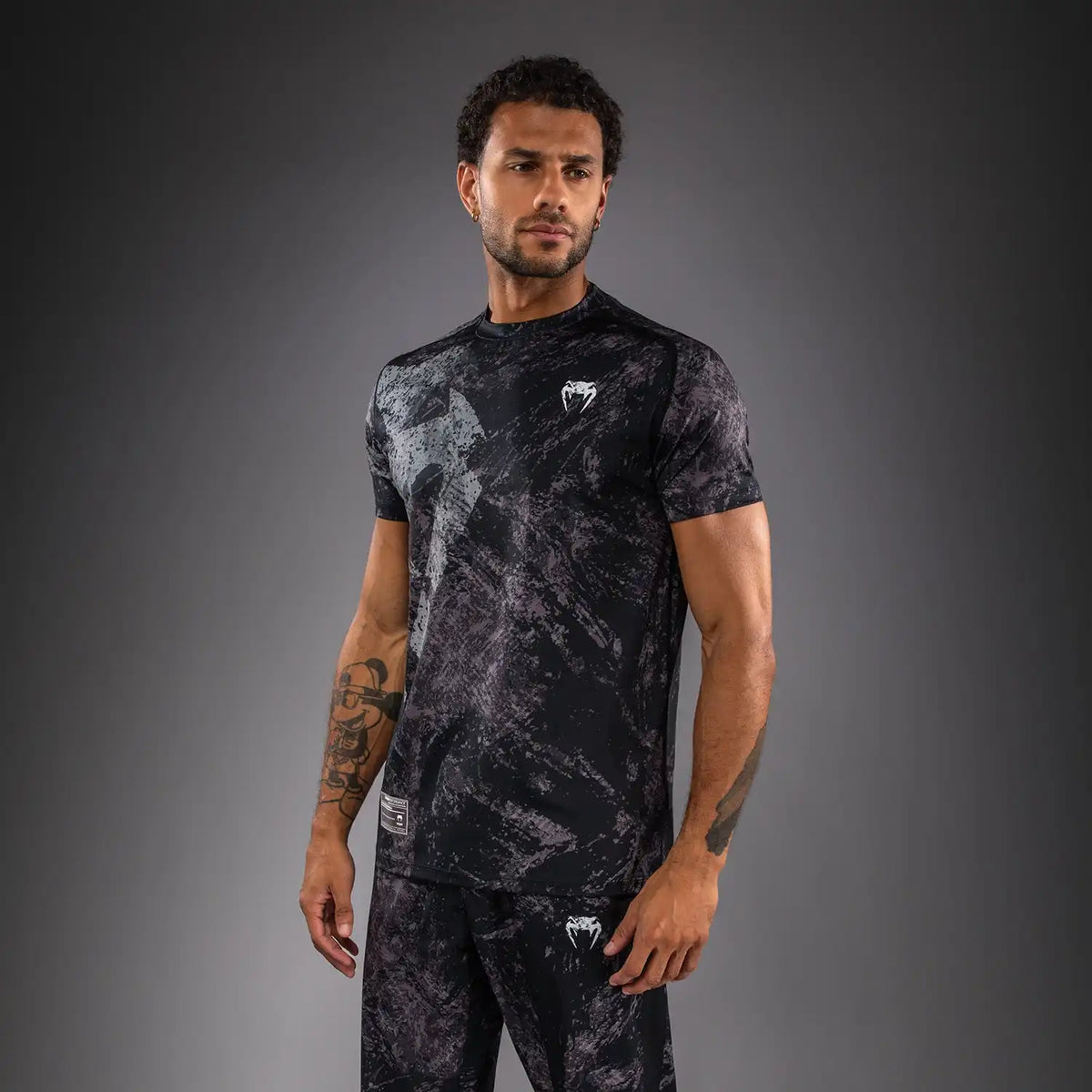 Venum Rage & Workout Dry Tech T-Shirt - Black/Grey