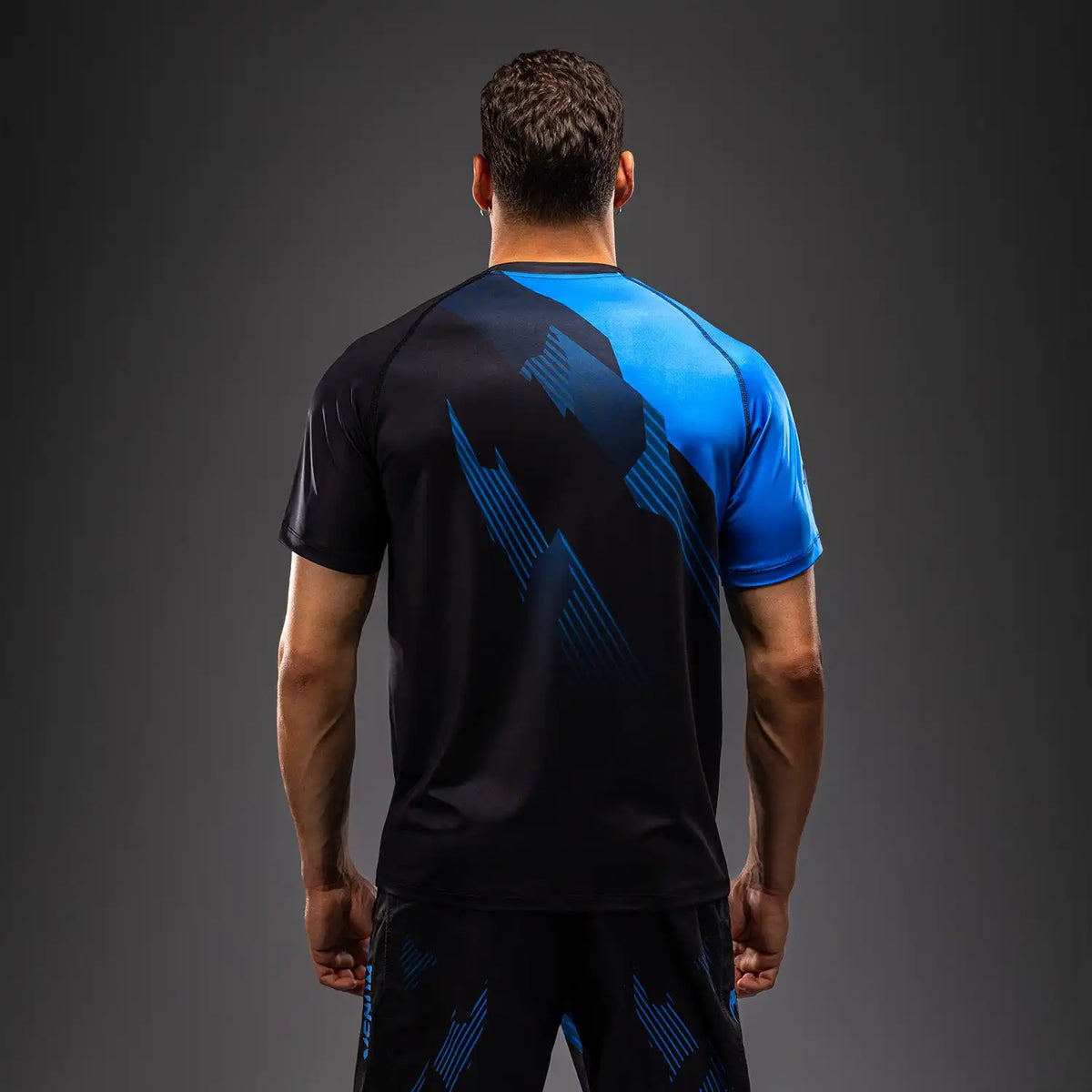 Venum No-Gi 6.0 Dry Tech T-Shirt - Black/Blue