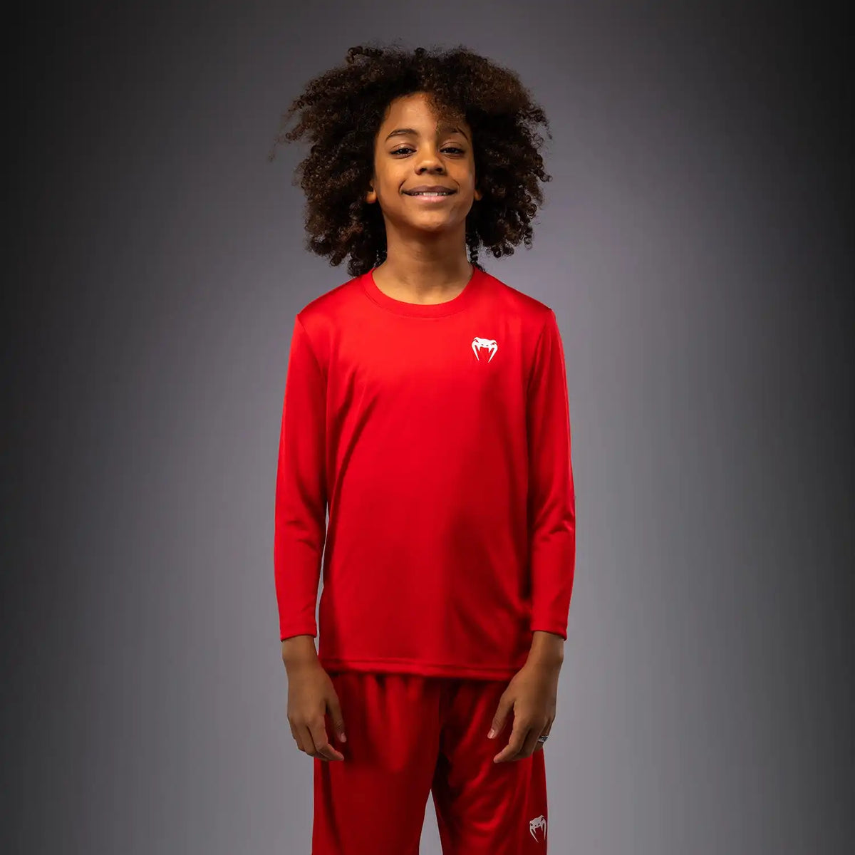 Venum Lineup Youth Performance Long Sleeve T-Shirt Red/White