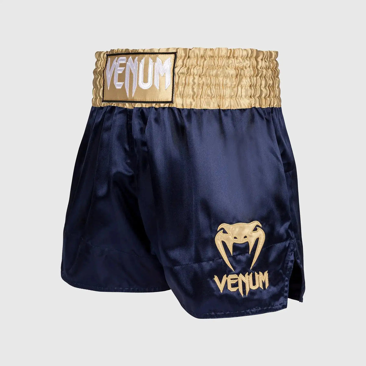 Venum Classic Muay Thai Shorts - Navy Blue/Gold
