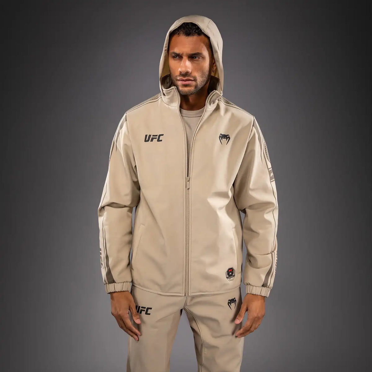 Venum UFC Unity by Venum Authentic Fight Week Men's Zip Hoodie - Sand