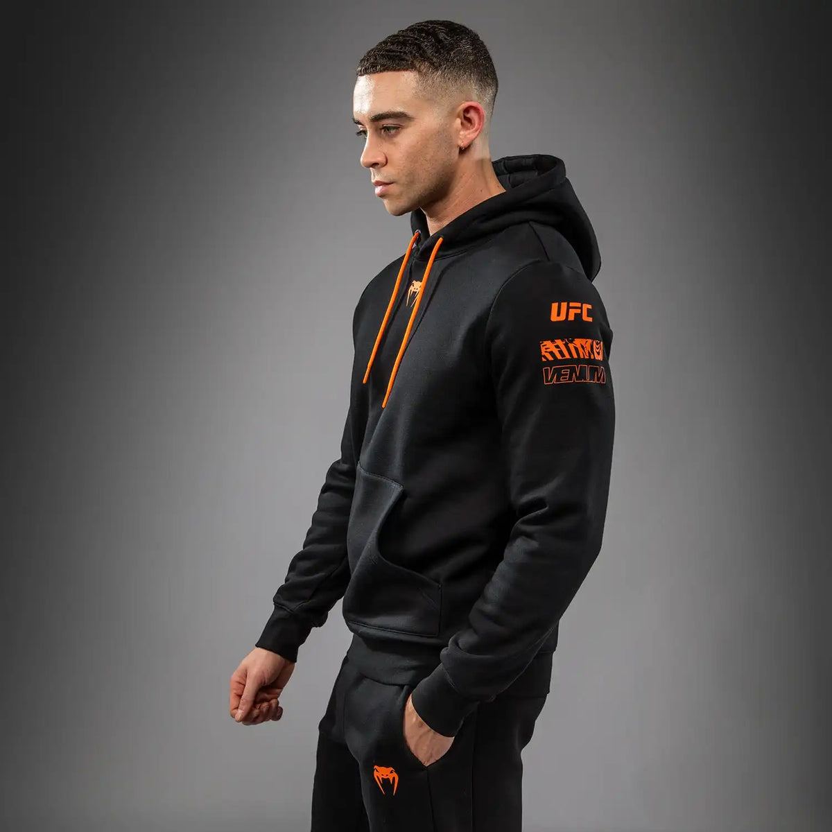 Men's UFC Zenith by Venum Black Authentic Fight Week Pullover Hoodie