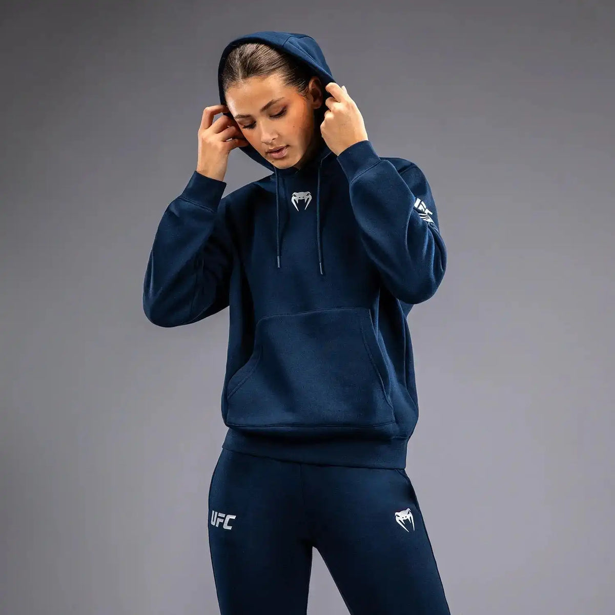 UFC Fusion by Venum Fight Week Women’s Pullover Hoodie - Solid Oceanic Blue