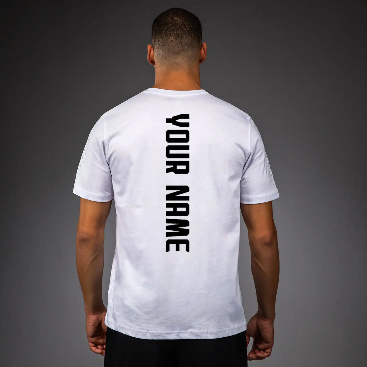 Men's UFC Zenith by Venum Replica White T-Shirt Personalized