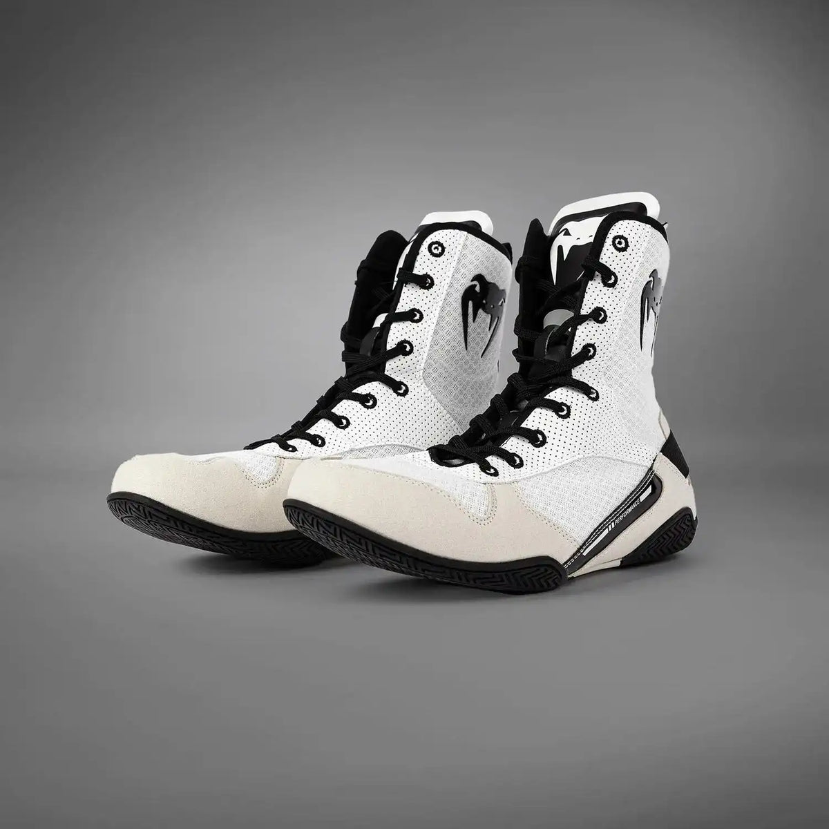 Venum Elite Boxing Shoes - White/Black