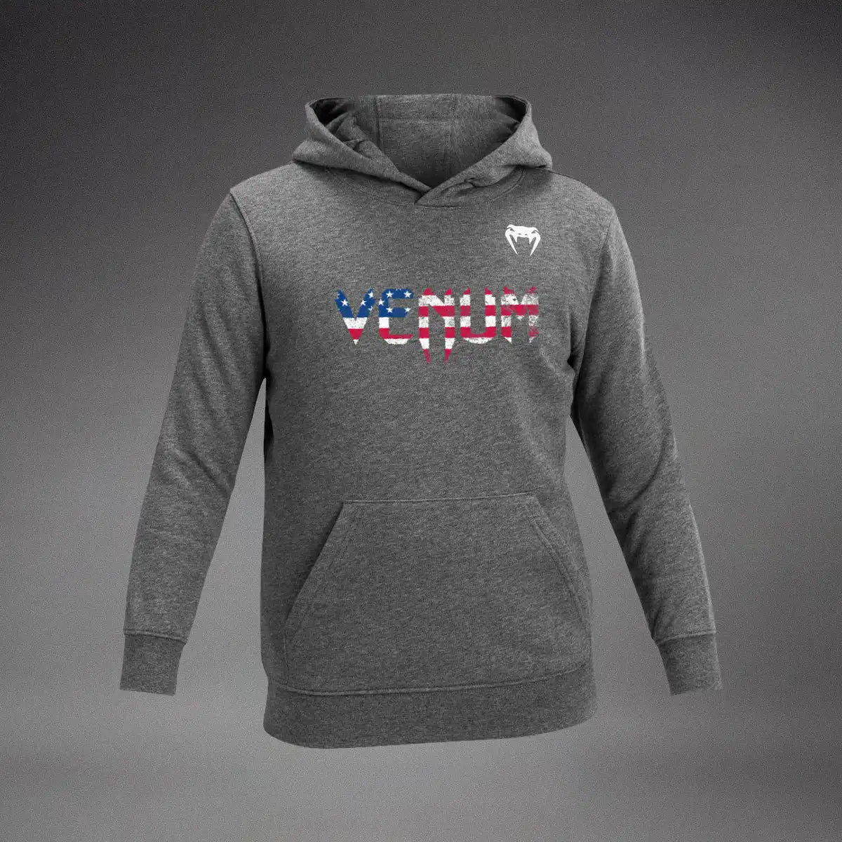 Venum Classic USA Kids Hoodie - Heather Grey/White