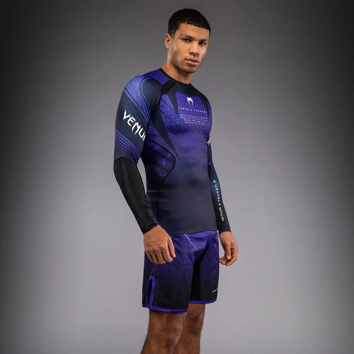 Venum x TEKKEN 8 Long Sleeve Rashguard - Kazuya - Black/Purple