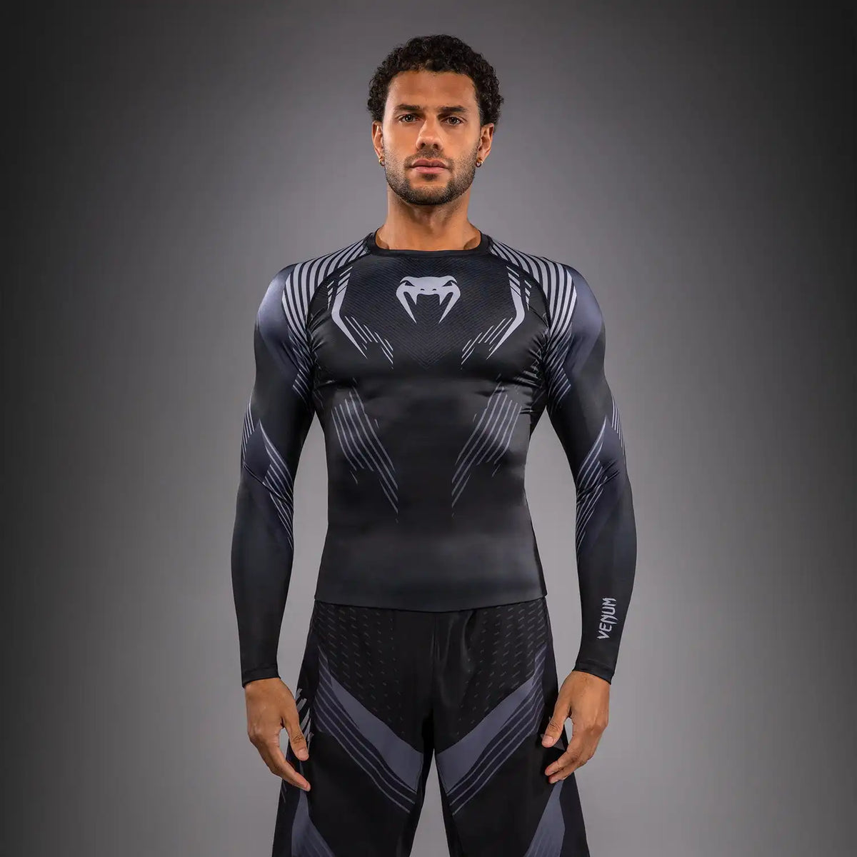 Venum No-Gi 6.0 Long Sleeve Rashguard - Black/Grey