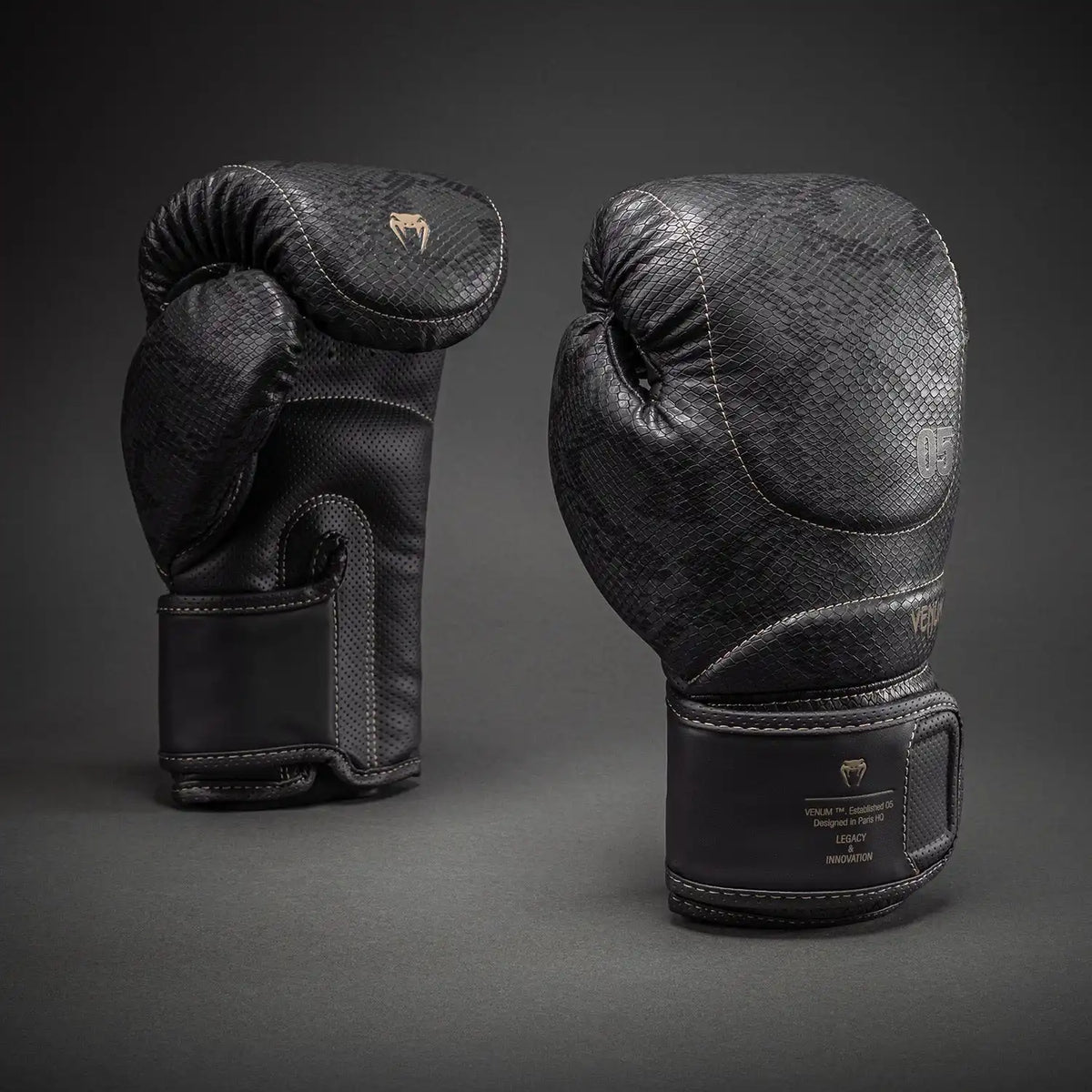 Venum Impact Evo Scales Boxing Gloves - Dark Grey