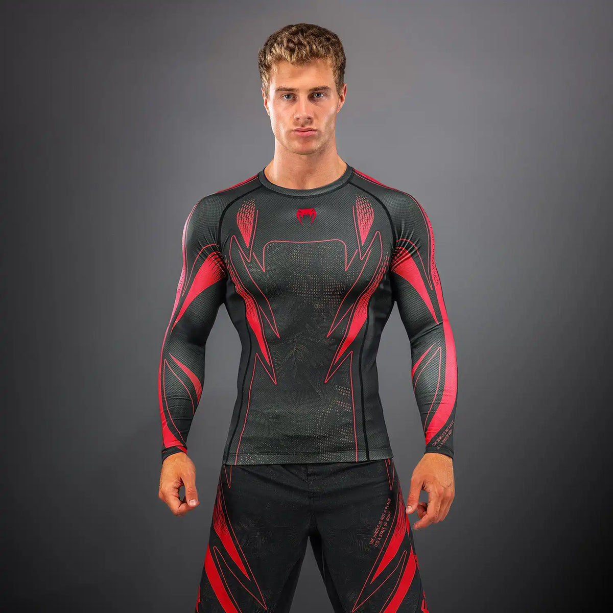 Venum Amazonia Reborn Long Sleeve Rashguard - Black/Red