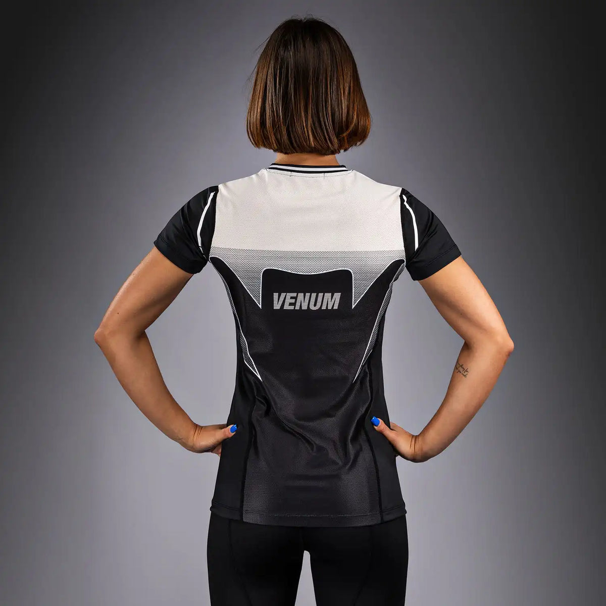 Venum Adrenaline Women's Dry-Tech T-Shirt - Black/ Ivory