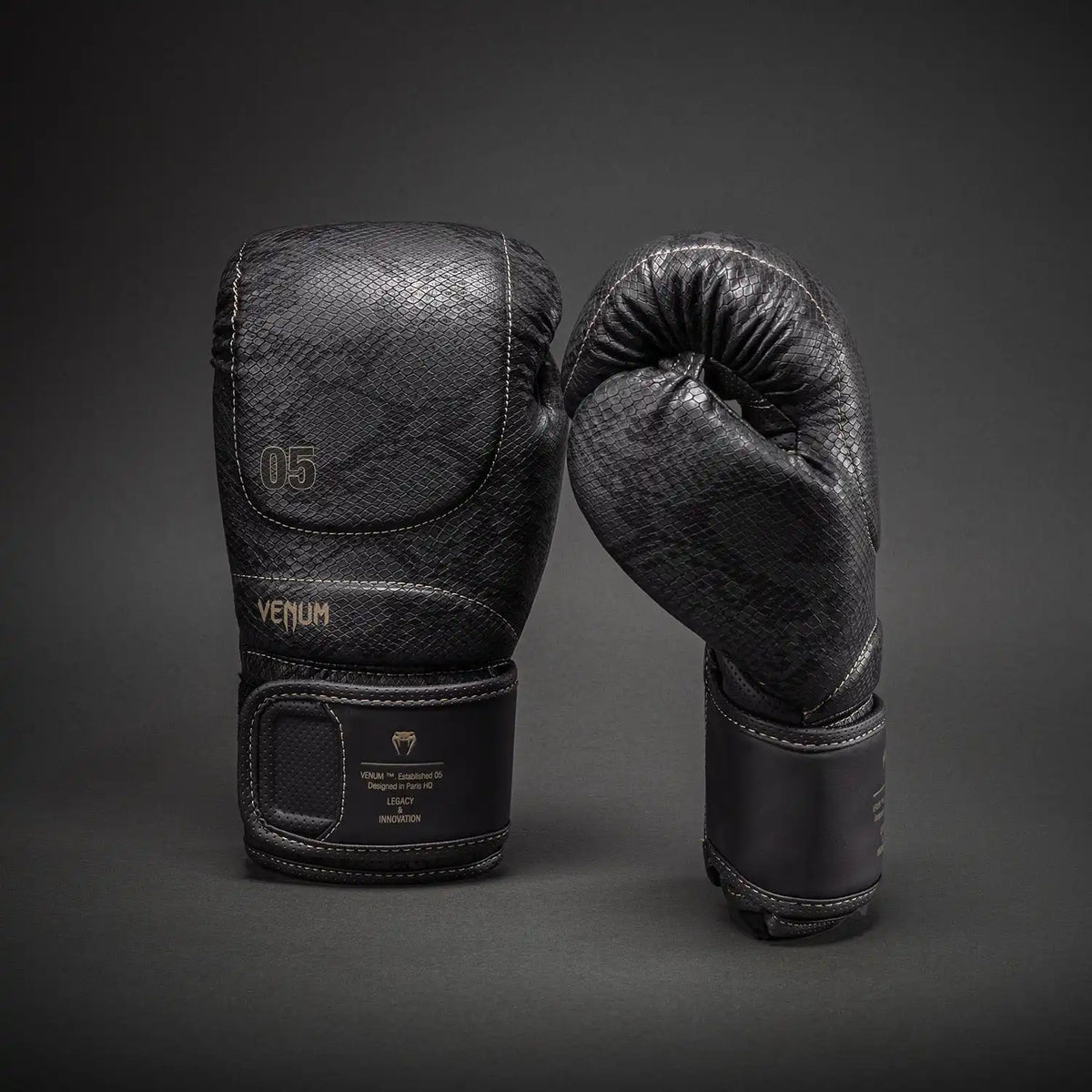 Venum Impact Evo Scales Boxing Gloves - Dark Grey