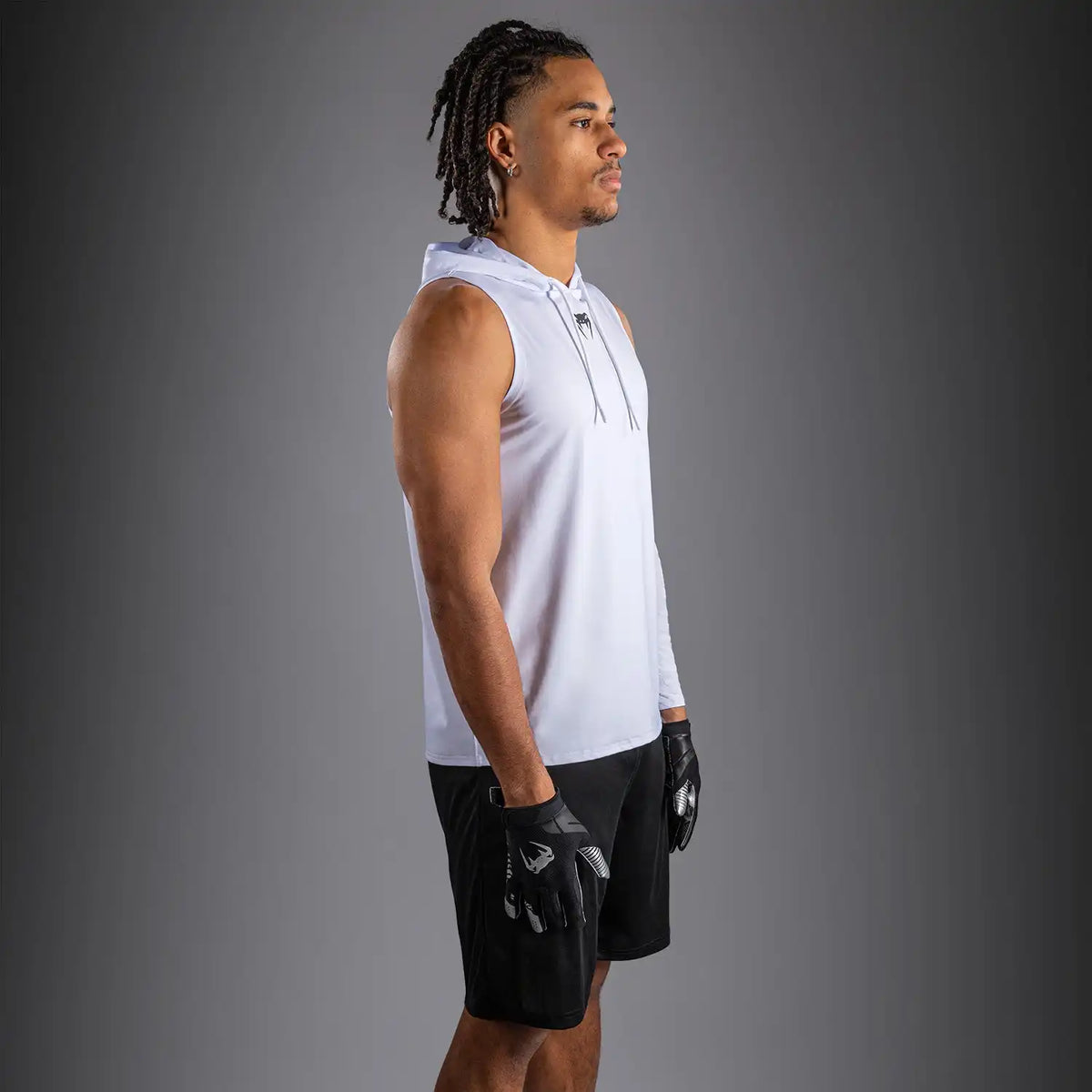 Venum Elite Personalized Sleeveless Dry-Tech Hoodie - White