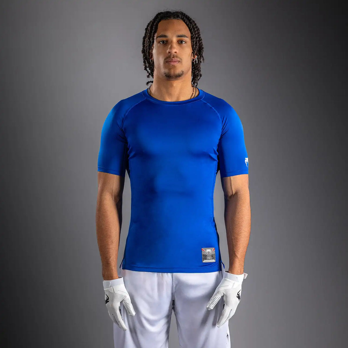 Venum Lineup Half Sleeve Compression Shirt Royal - Blue/White