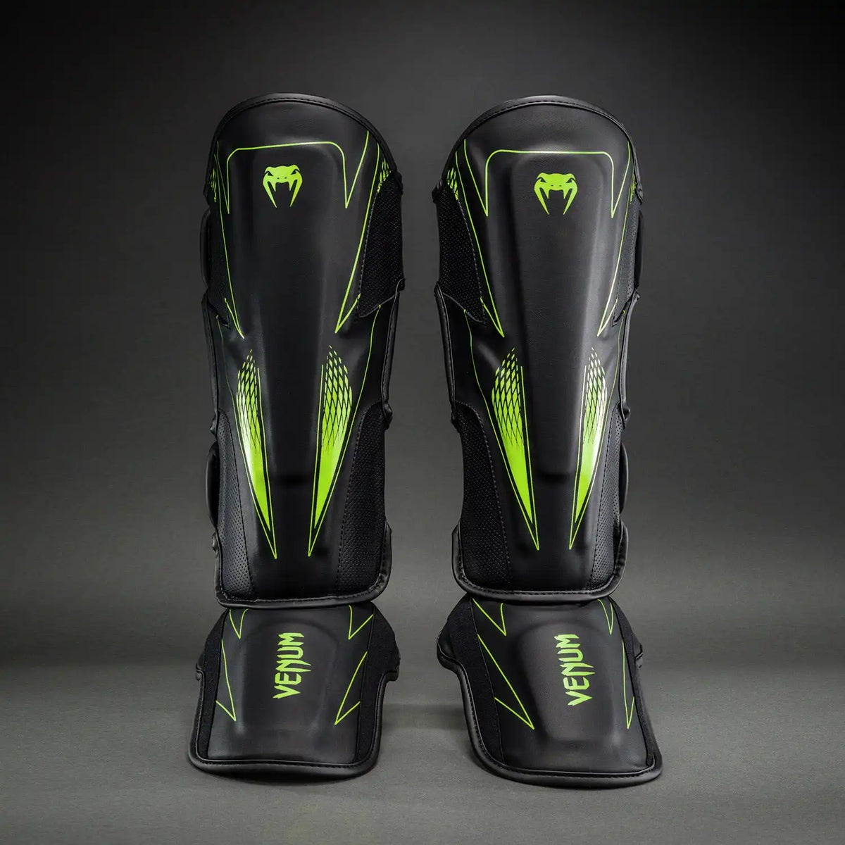 Venum Amazonia Reborn Shin Guards - Black/Green
