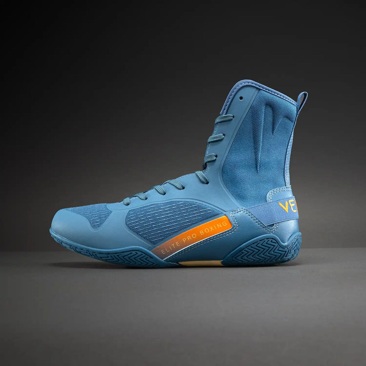 Venum Elite Neo Boxing Shoes - Steel Blue/Orange