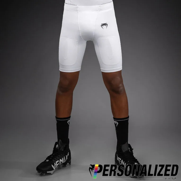 Venum Elite Kids Personalized Football Compression Shorts - White