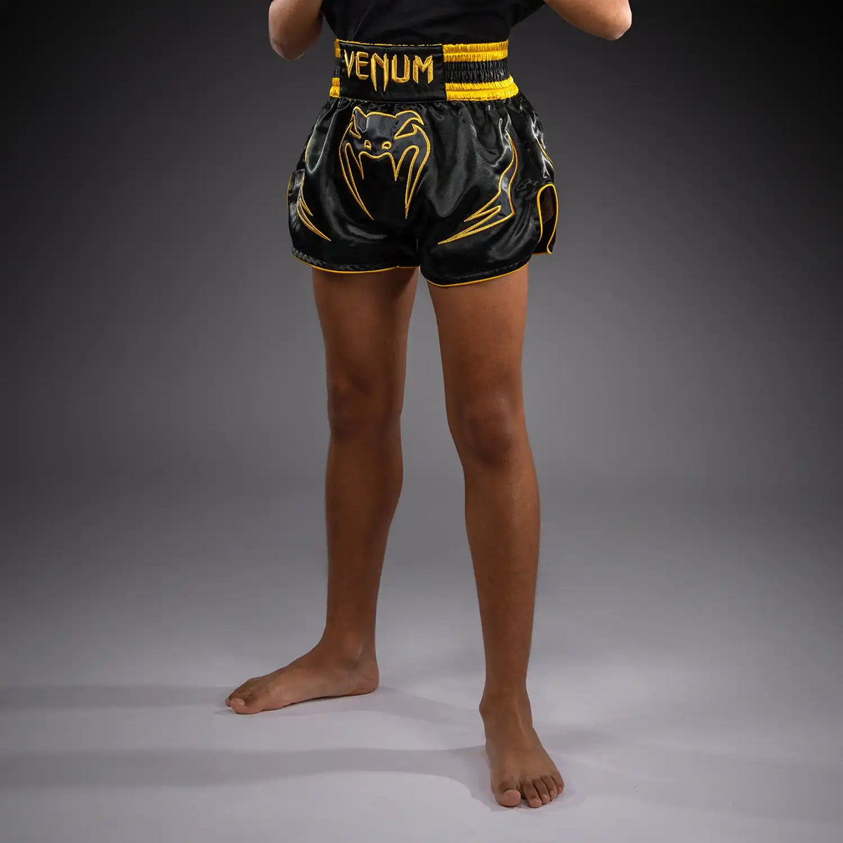 Venum Bangkok Fury Muay Thai Shorts for Kids - Black/Gold