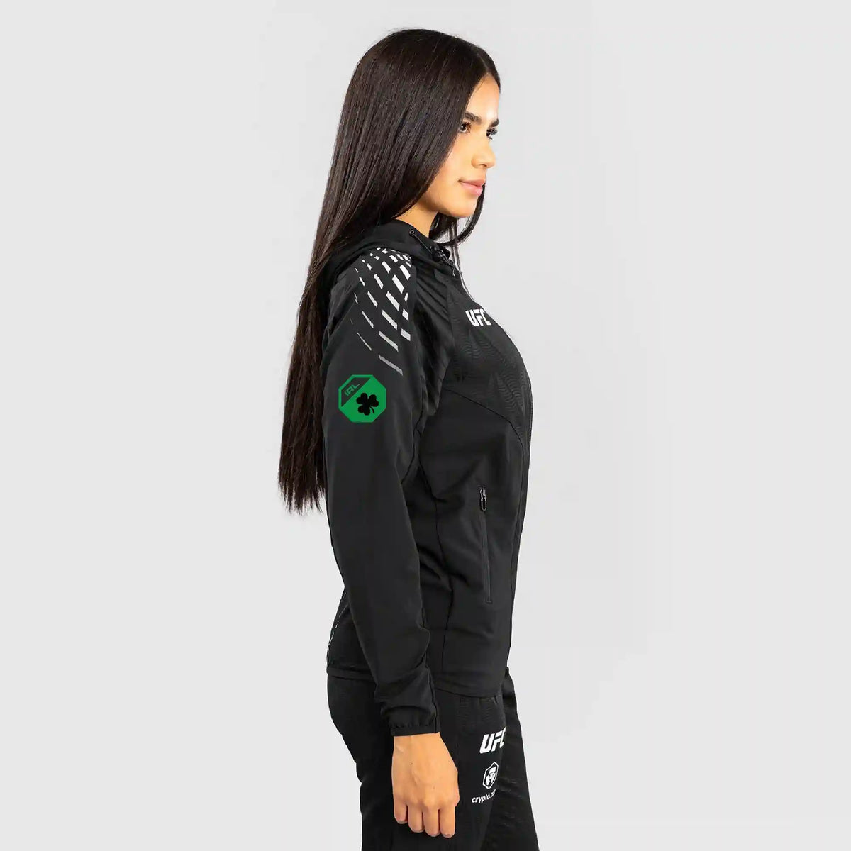 Women's UFC Zenith by Venum Black Authentic Fight Night Walkout Hoodie personalized -Garry
