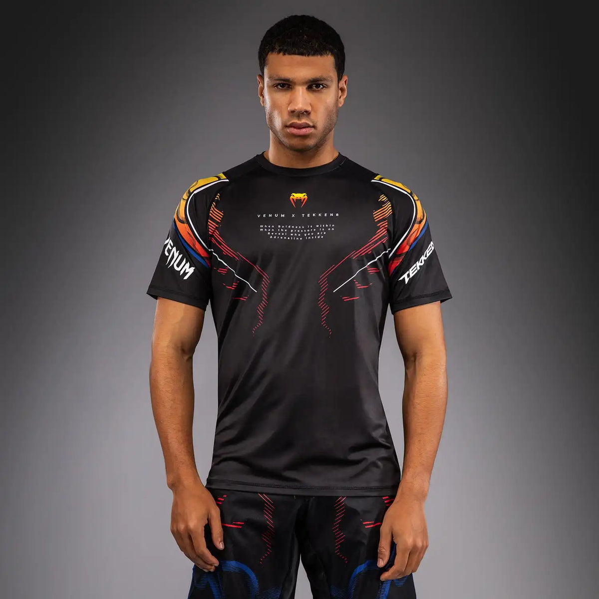 Venum x TEKKEN 8 Dry-Tech T-Shirt Yoshimitsu - Black/Orange