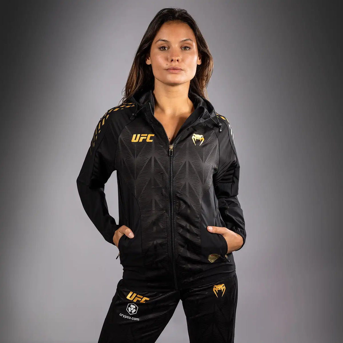 Women's UFC Zenith by Venum Champion Authentic Fight Night Walkout Hoodie Personalized