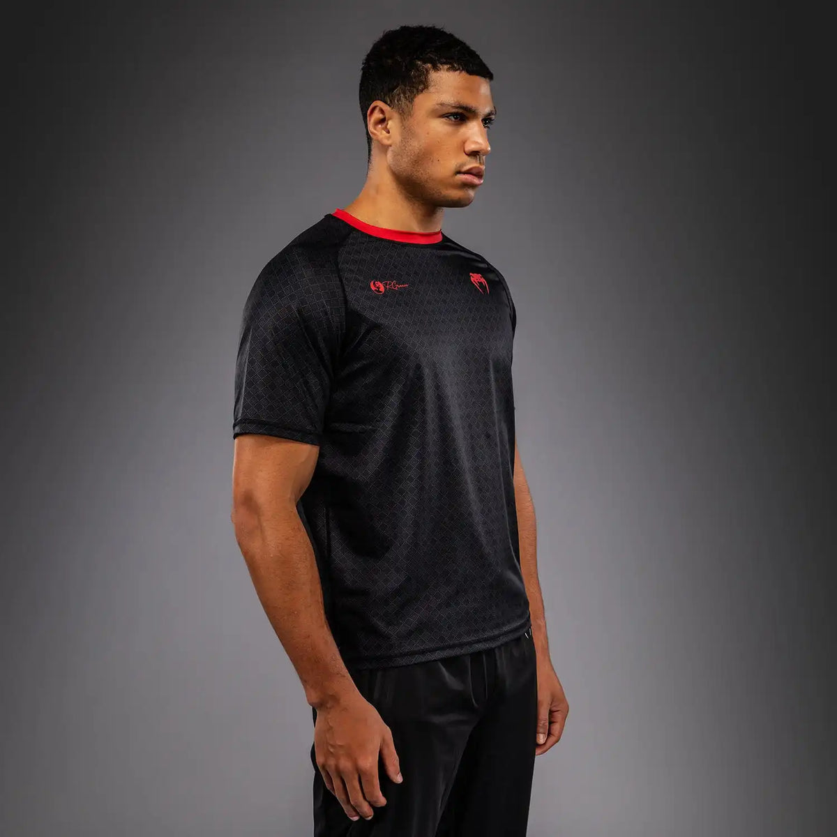 Venum x Roger Gracie Signature Dry Tech T-Shirt - Black/Red
