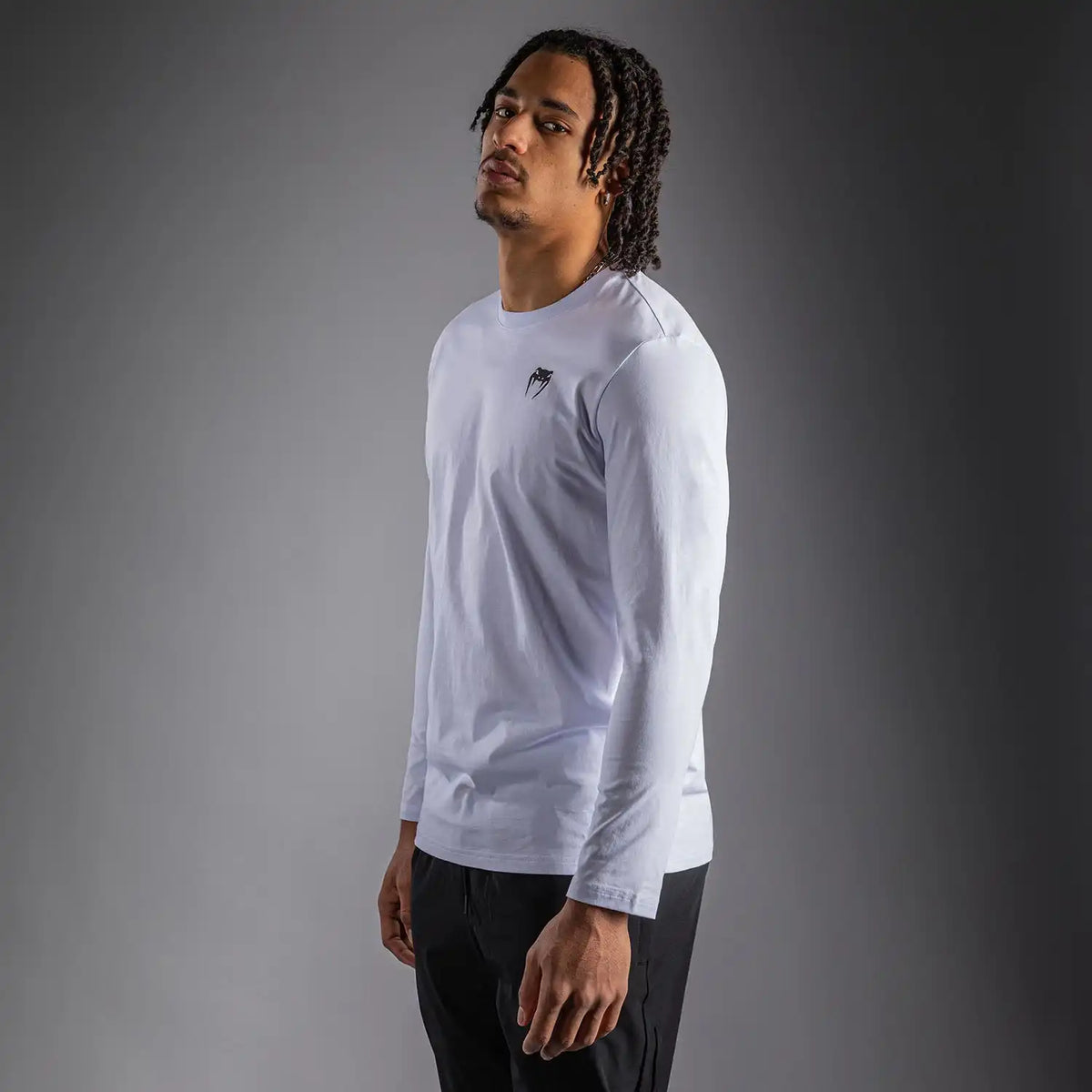 Venum Lineup Personalized Long Sleeve T-Shirt - White/Black
