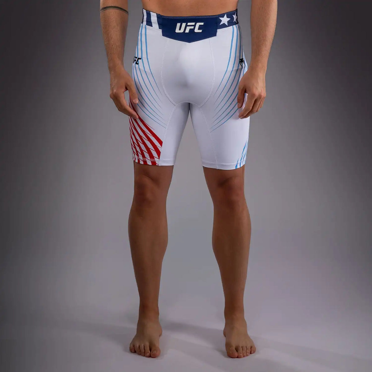Men's Official UFC Freedom 250 by Venum White Personalized Authentic Fight Night Vale Tudo Short