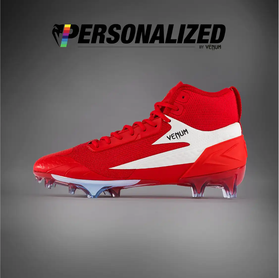 Venum Personalized Elite Football Cleats - Red/White