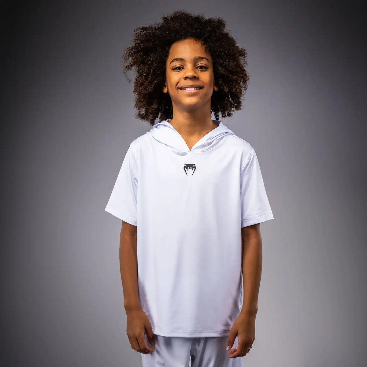 Venum Elite Kids Short Sleeve Dry-Tech Hoodie - White